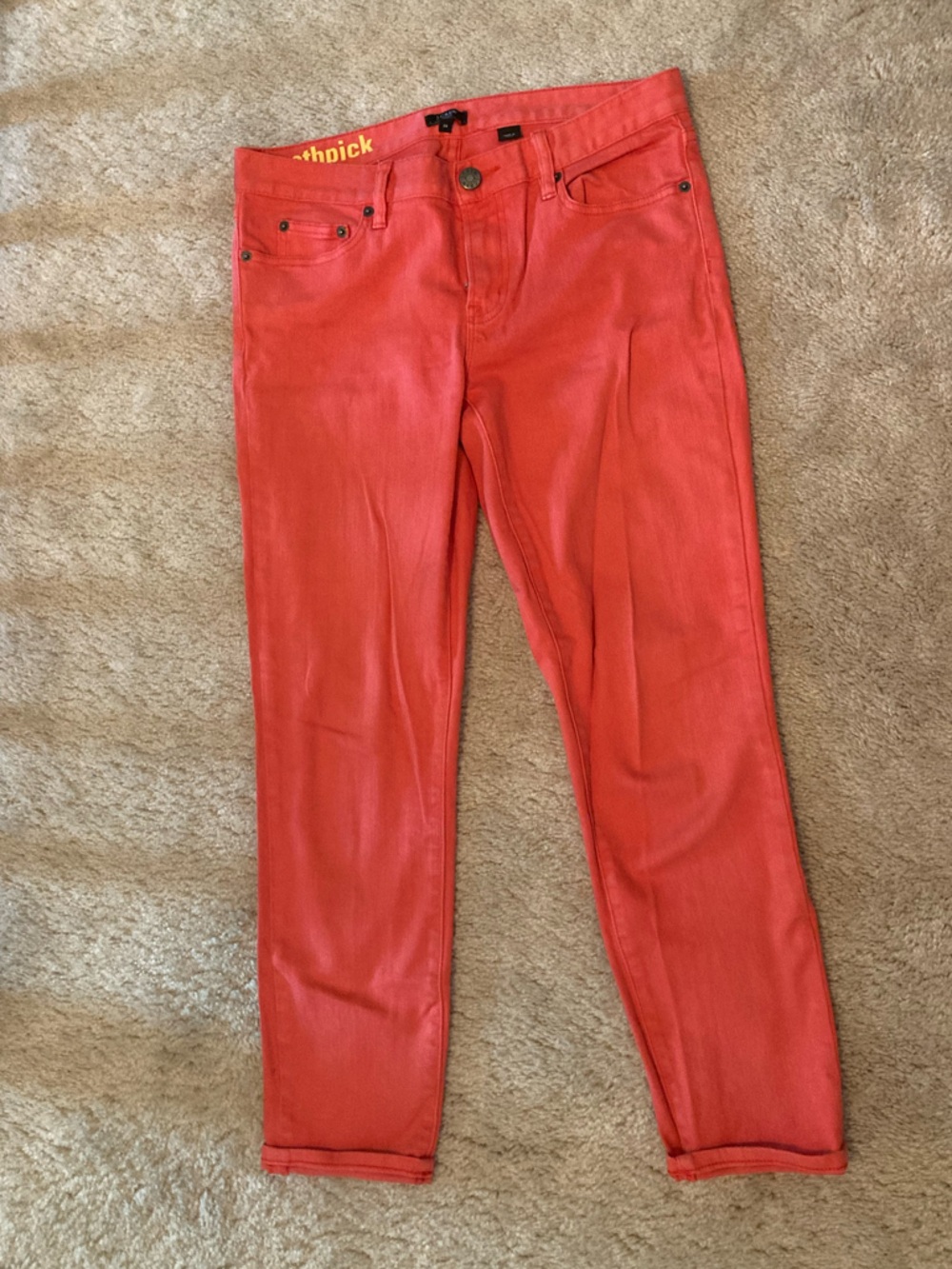 J. Crew Coral Skinny Jeans